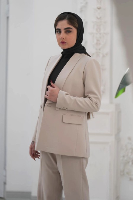 کت شلوار زنانه مدل یقه آرشال
