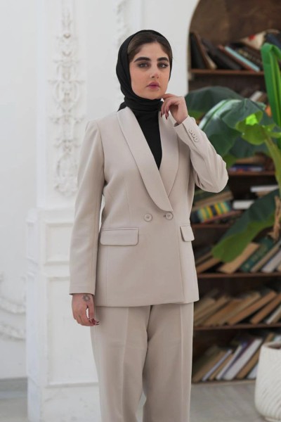 کت شلوار زنانه مدل یقه آرشال 2